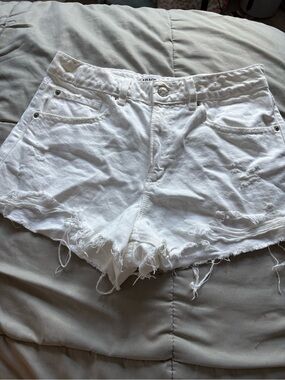 Garge Womens White Jean Shorts